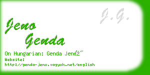 jeno genda business card